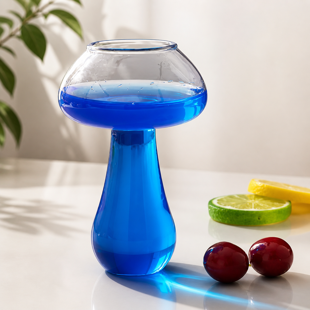 Novelty Mushroom Shaped Glass Drink Cup