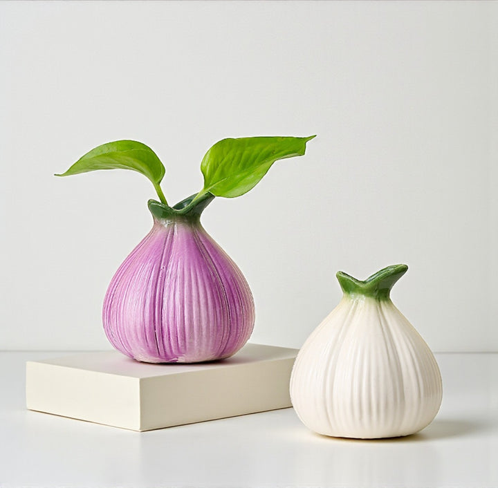 Onion-Shaped Ceramic Vase | Creative Hydroponic Flower Pot