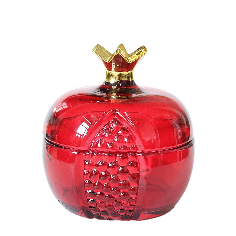 Pomegranate Glass Storage Jar with Lid | Glass Container