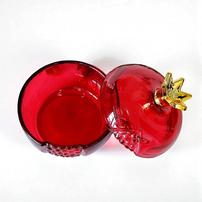Pomegranate Glass Storage Jar with Lid | Glass Container