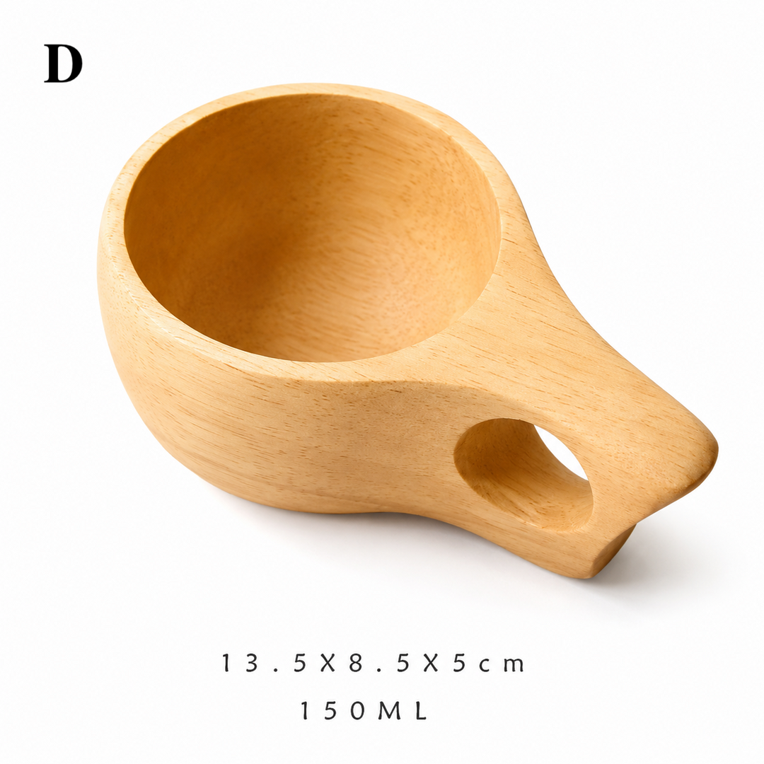 Portable Wooden Kuksa Mug Camping Coffee Cup