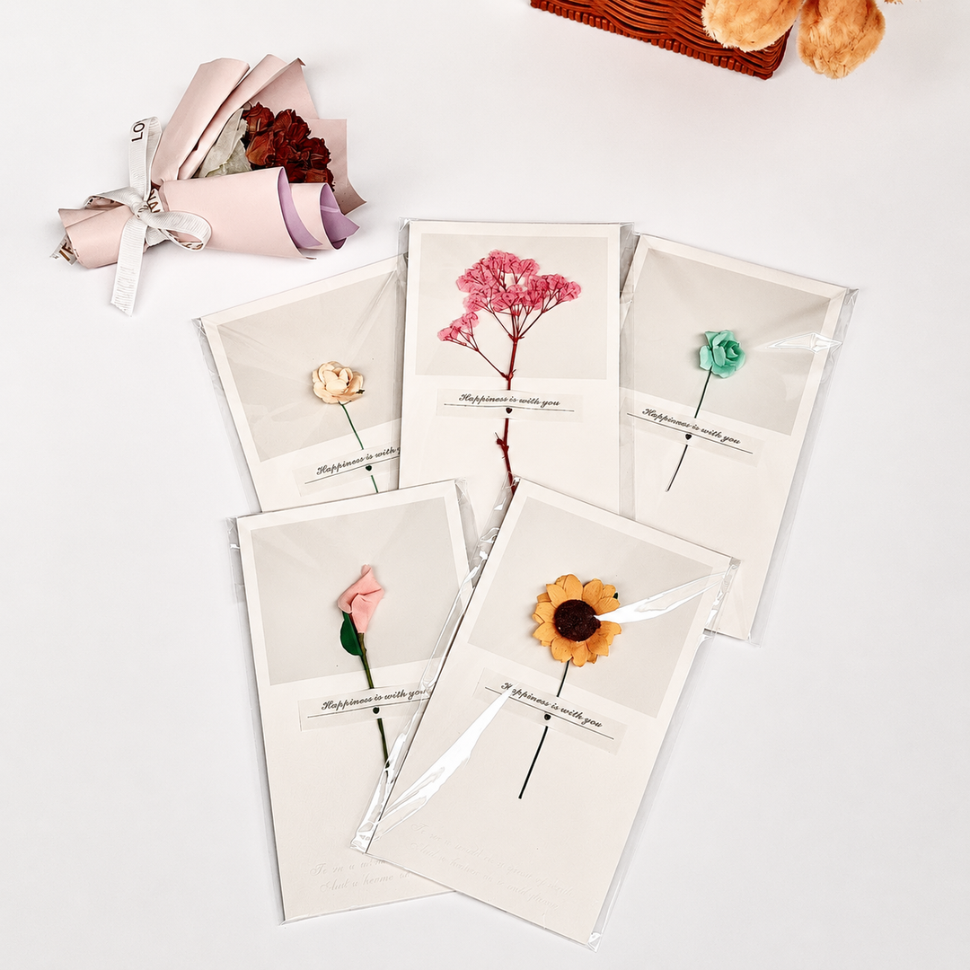 Pressed Flower Greeting Card | Handmade Dried Floral Card