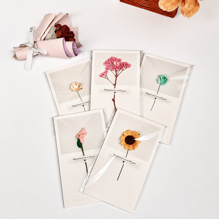 Pressed Flower Greeting Card | Handmade Dried Floral Card