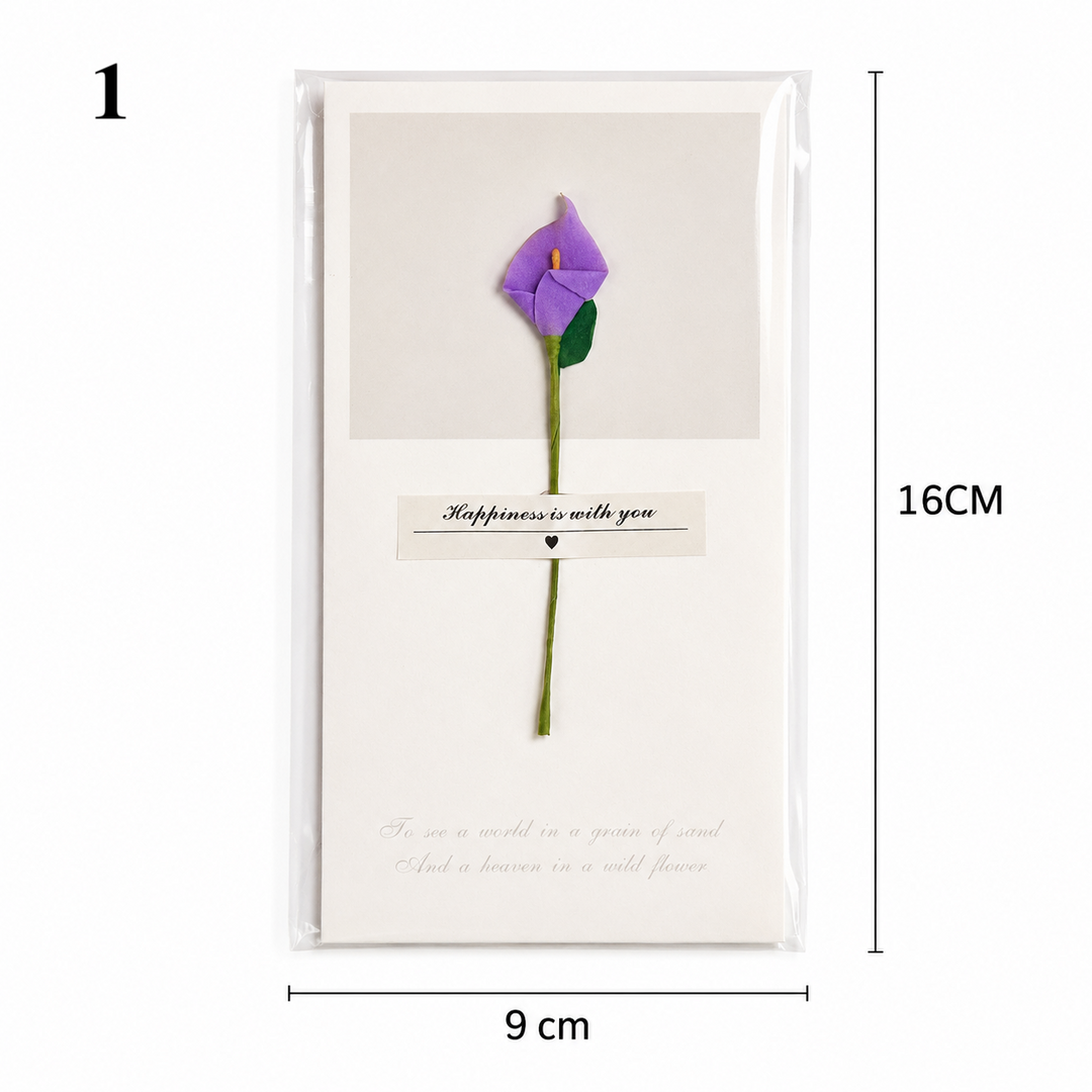 Pressed Flower Greeting Card | Handmade Dried Floral Card