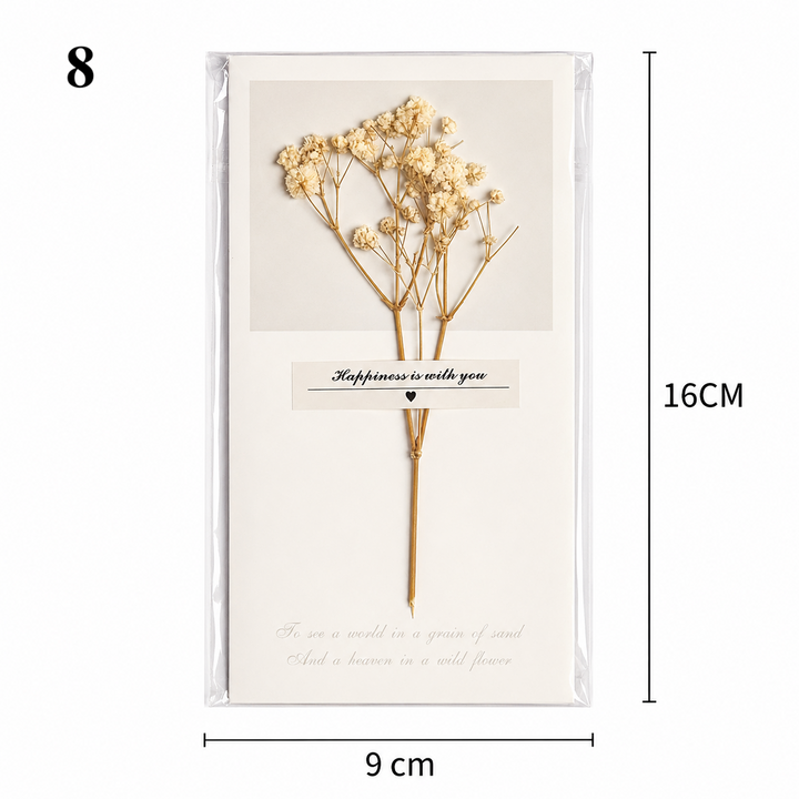 Pressed Flower Greeting Card | Handmade Dried Floral Card