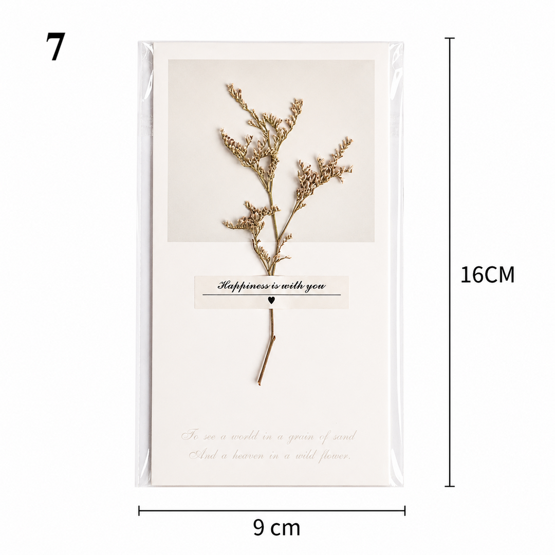 Pressed Flower Greeting Card | Handmade Dried Floral Card