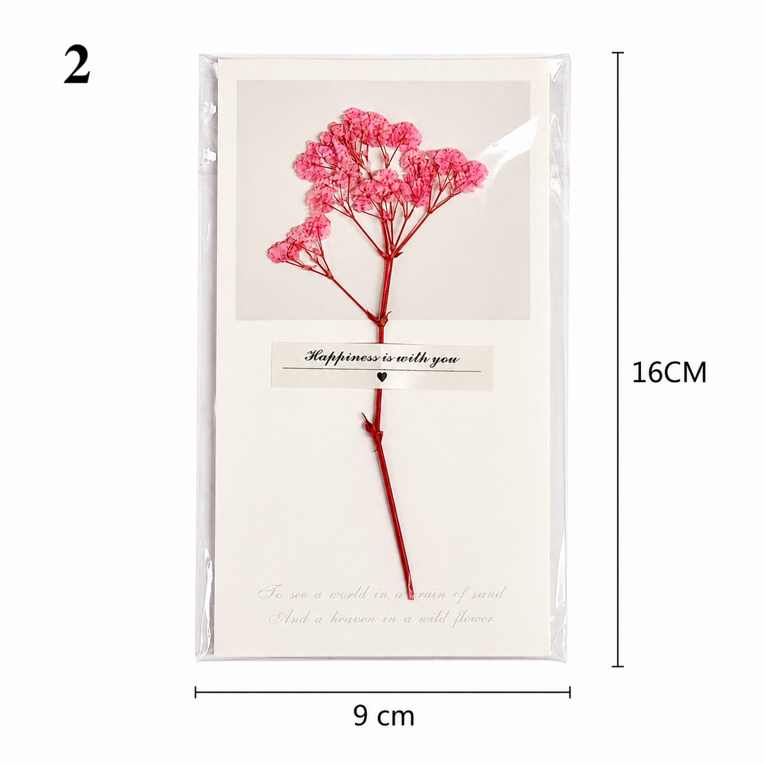 Pressed Flower Greeting Card | Handmade Dried Floral Card