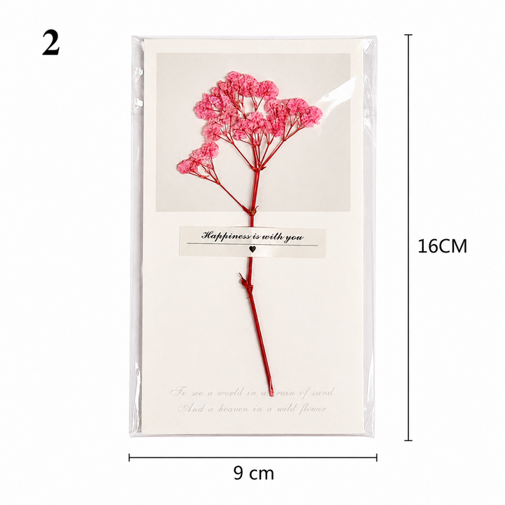 Pressed Flower Greeting Card | Handmade Dried Floral Card