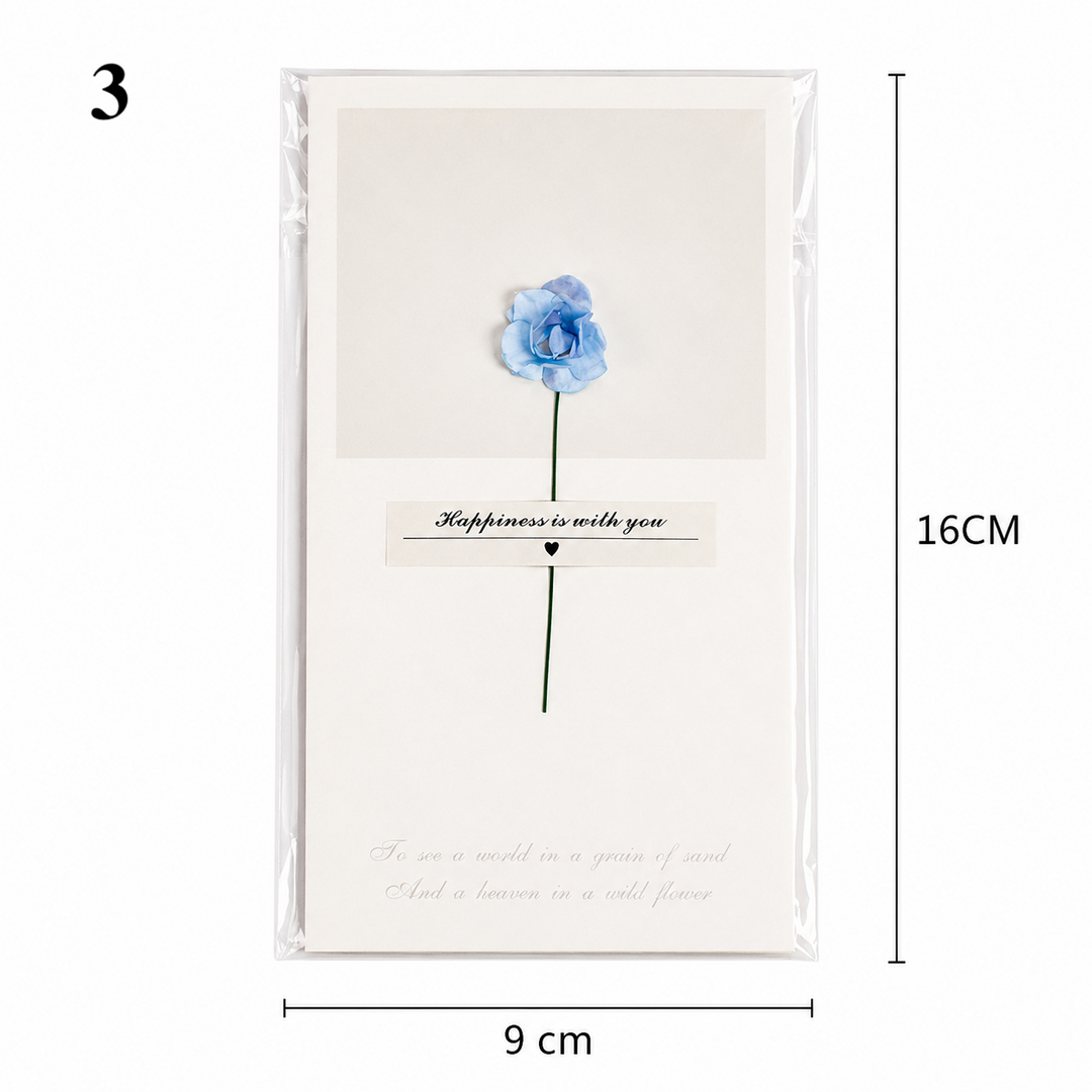 Pressed Flower Greeting Card | Handmade Dried Floral Card