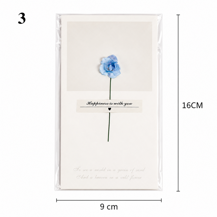 Pressed Flower Greeting Card | Handmade Dried Floral Card