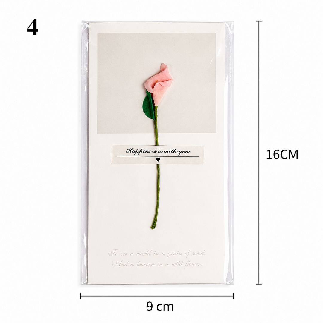 Pressed Flower Greeting Card | Handmade Dried Floral Card