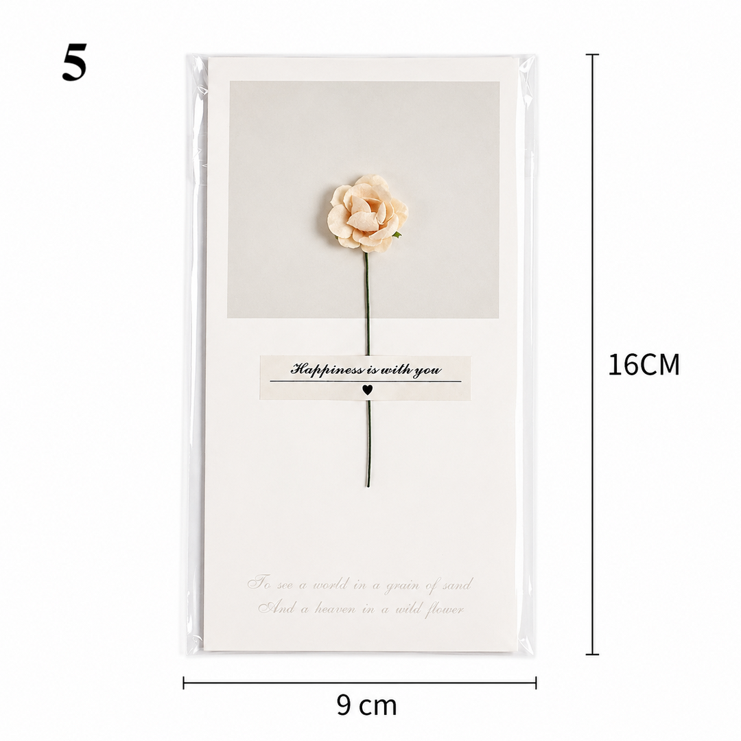 Pressed Flower Greeting Card | Handmade Dried Floral Card