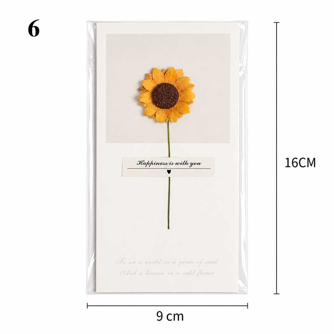 Pressed Flower Greeting Card | Handmade Dried Floral Card