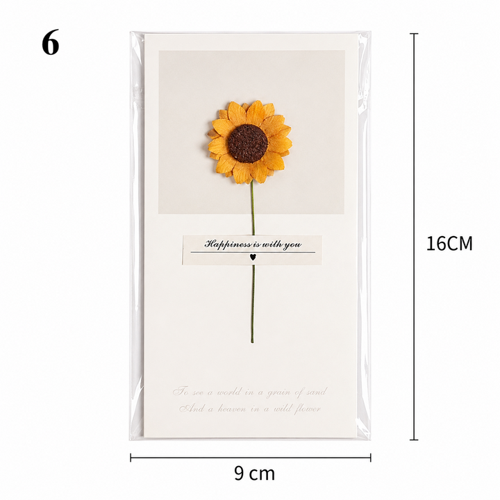 Pressed Flower Greeting Card | Handmade Dried Floral Card