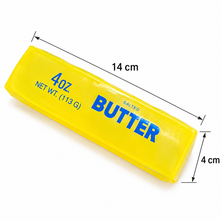 Realistic Salted Butter Bar Squishy – Stretchy Stress Relief