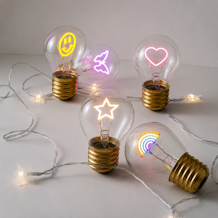 Rechargeable LED Decorative Light Bulb | Neon Night Light