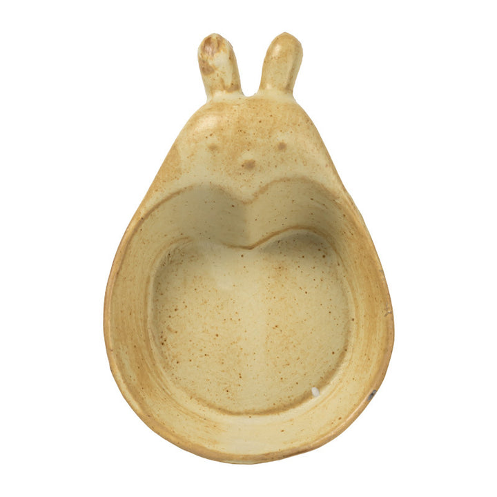 Rustic Rabbit-Shaped Ceramic Sauce Dish with Vintage Style