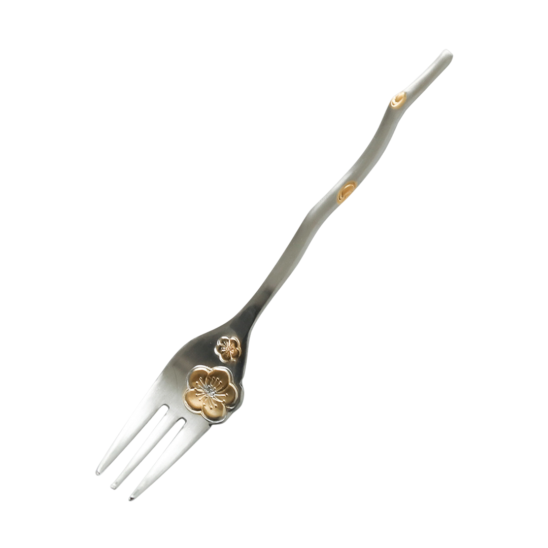 Sakura Stainless Steel Coffee Spoon & Fork 
