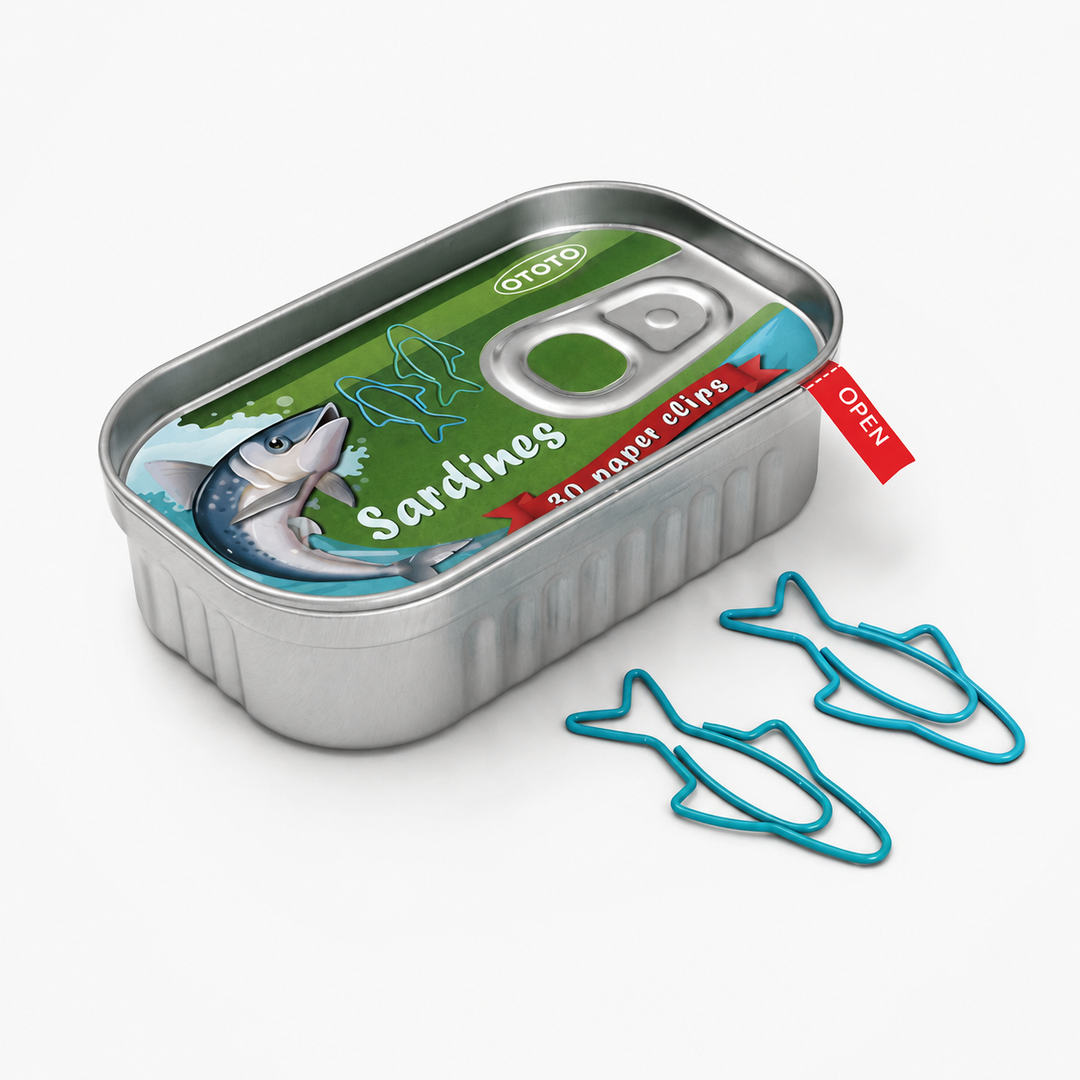 Sardine Fish Paper Clips Set | Cute Ocean Stationery