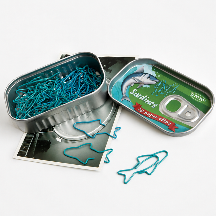 Sardine Fish Paper Clips Set | Cute Ocean Stationery