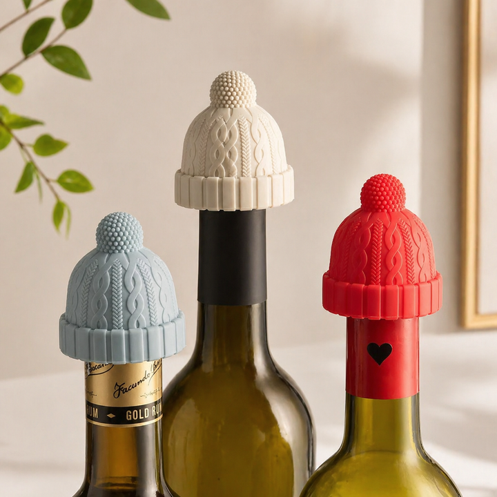 Silicone Beanie Design Wine Stoppers