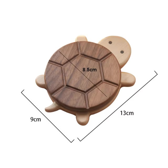 Turtle Shape Black Walnut Coaster