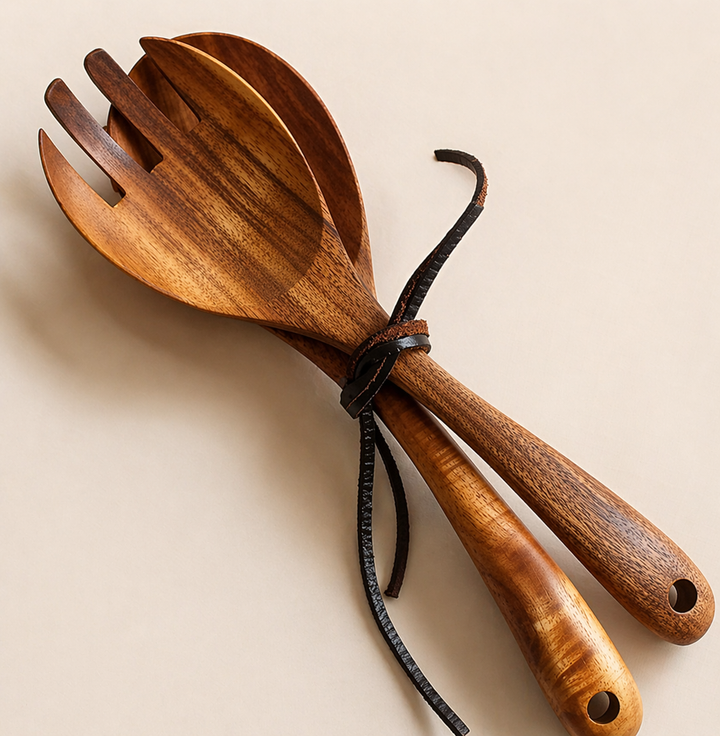 Wooden Salad Spoon and Fork Set