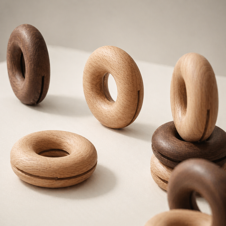 Wooden Donut Bag Clips