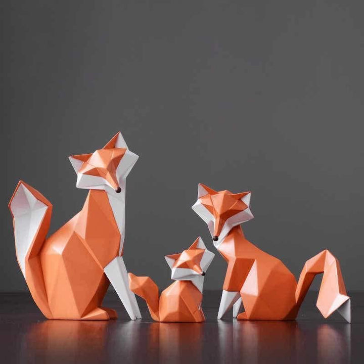 Abstract Geometric Fox Figurine - huemabe - Creative Home Decor