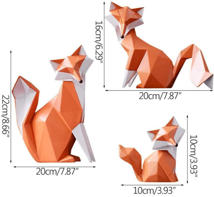 Abstract Geometric Fox Figurine - huemabe - Creative Home Decor