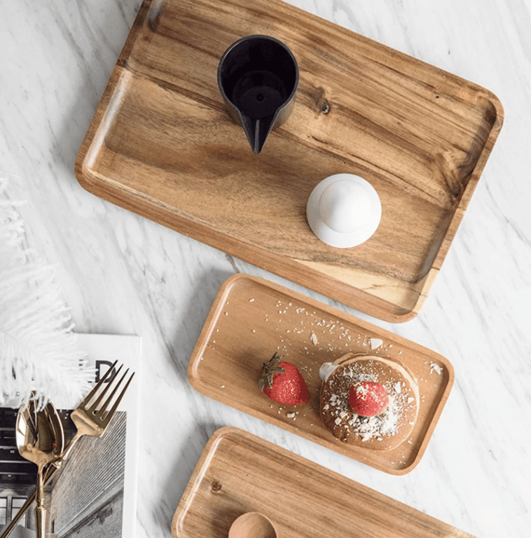 Acacia Wood Serving Tray - huemabe - Creative Home Decor