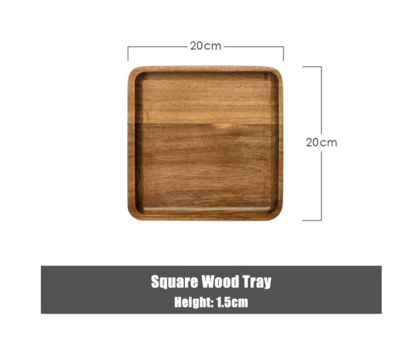 Acacia Wood Serving Tray - huemabe - Creative Home Decor