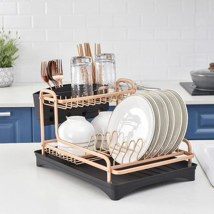 Aluminum Stand Dish Drying Rack - huemabe - Creative Home Decor