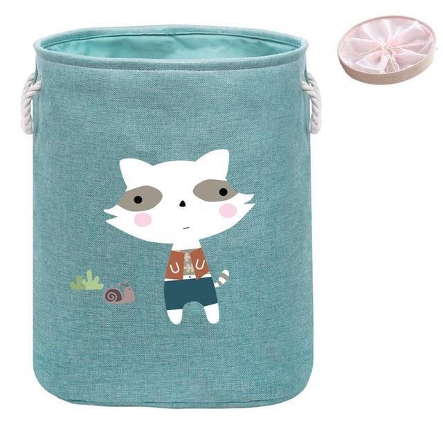 Animal Folding Laundry Basket With Lid - huemabe - Creative Home Decor