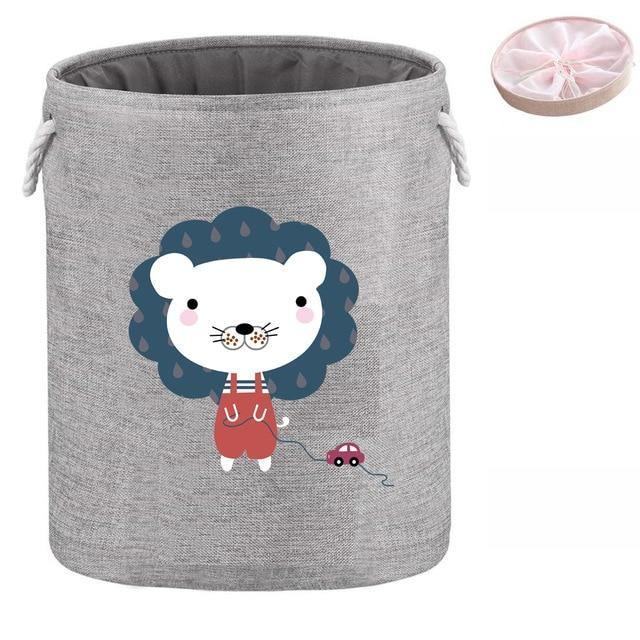 Animal Folding Laundry Basket With Lid - huemabe - Creative Home Decor