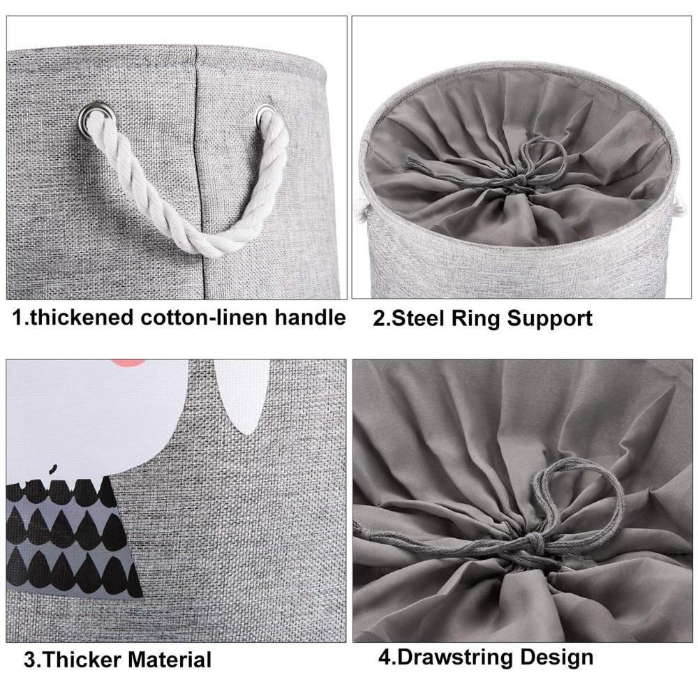 Animal Folding Laundry Basket With Lid - huemabe - Creative Home Decor