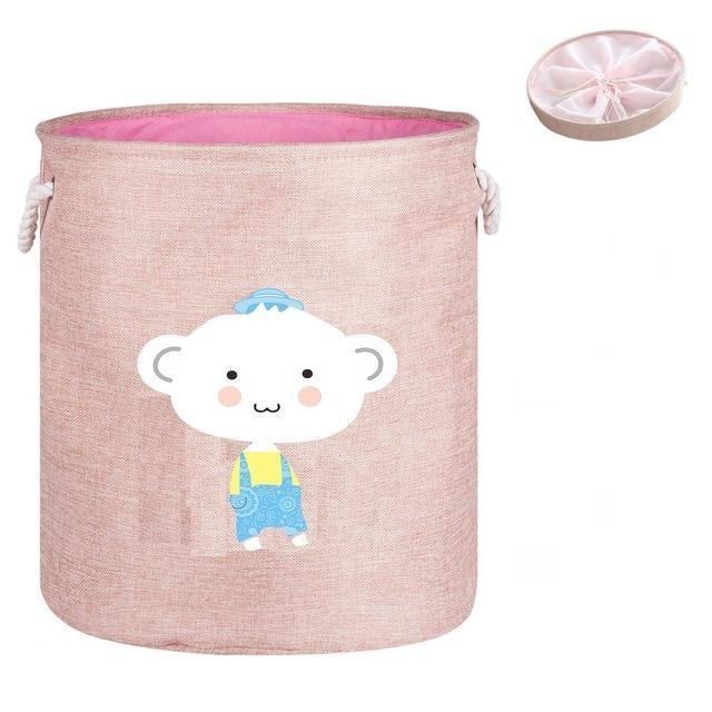 Animal Folding Laundry Basket With Lid - huemabe - Creative Home Decor