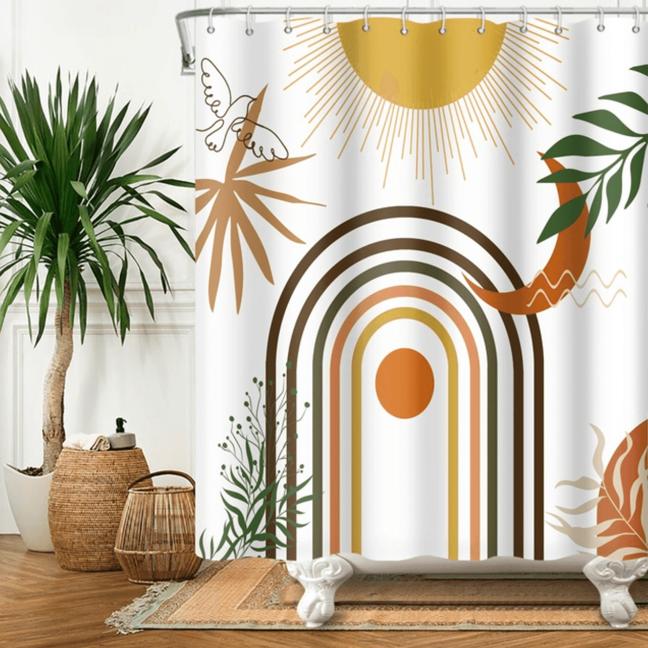 Art Boho Shower Curtain - huemabe - Creative Home Decor