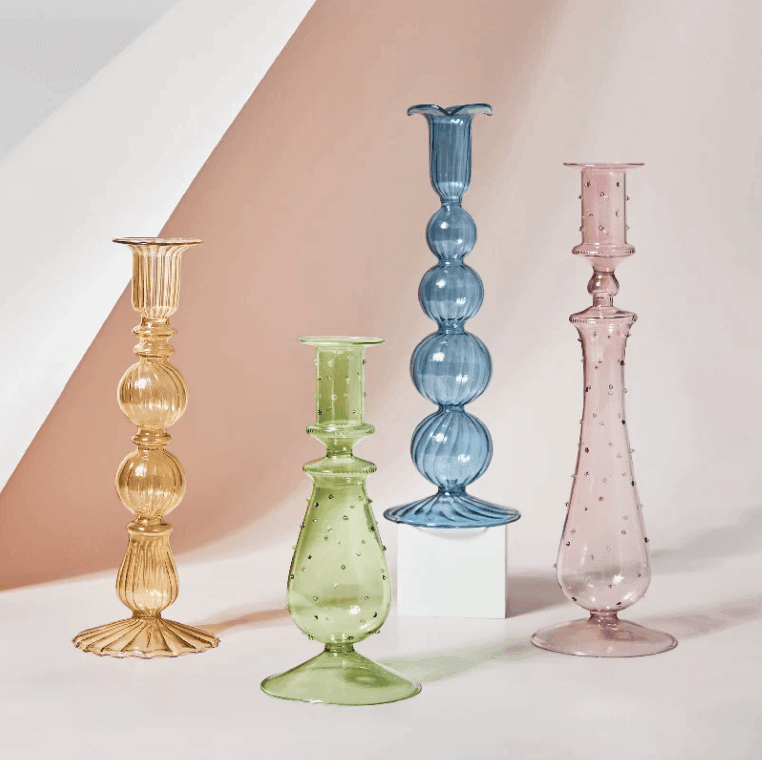 Artist Style Glass Candle Holders - huemabe - Creative Home Decor