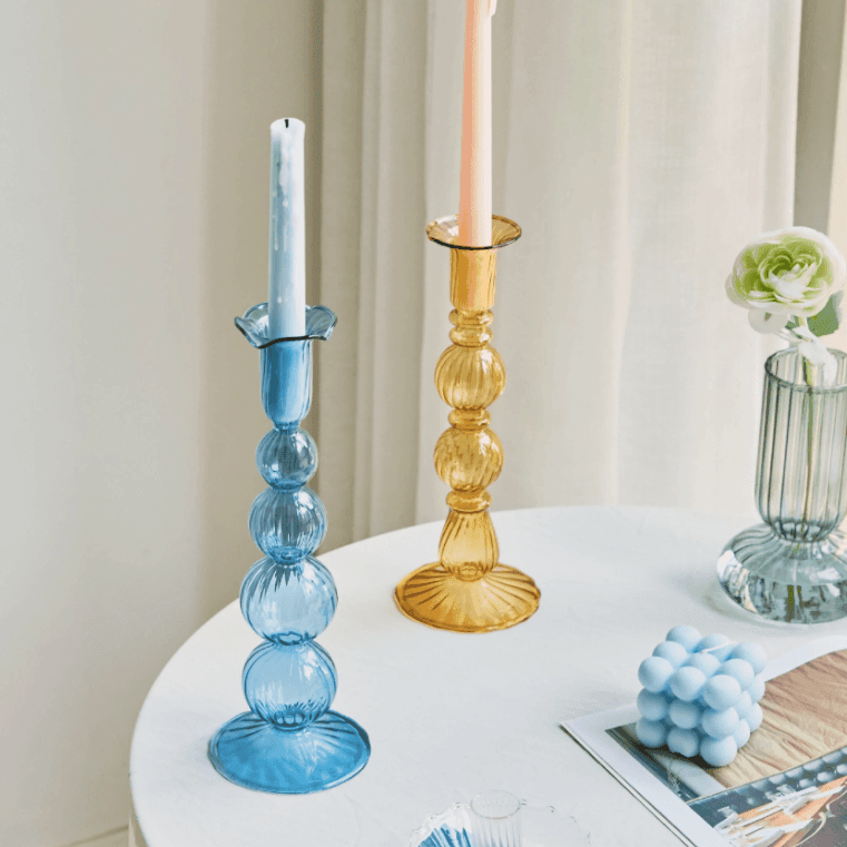 Artist Style Glass Candle Holders - huemabe - Creative Home Decor
