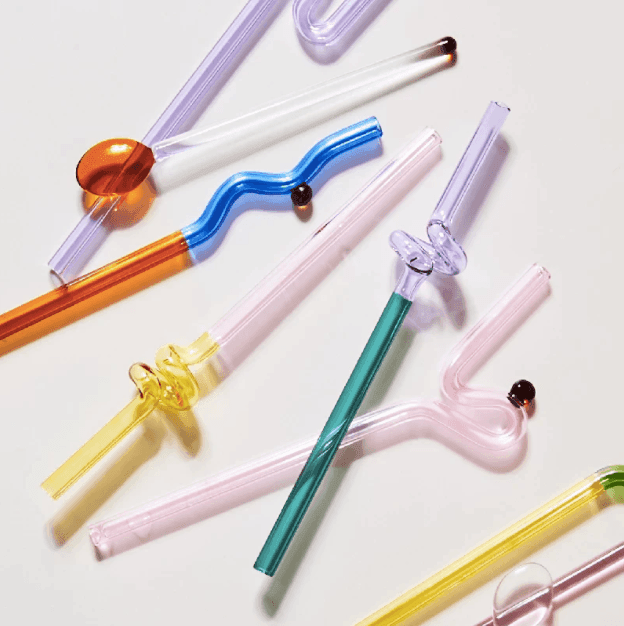 Artistry Reusable Glass Straws - huemabe - Creative Home Decor