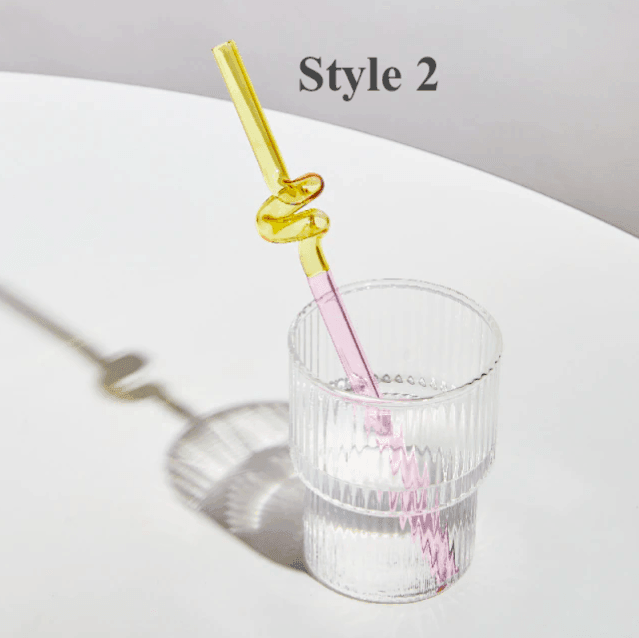 Artistry Reusable Glass Straws - huemabe - Creative Home Decor