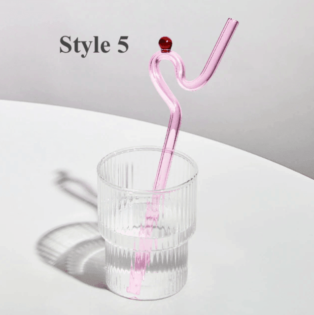 Artistry Reusable Glass Straws - huemabe - Creative Home Decor