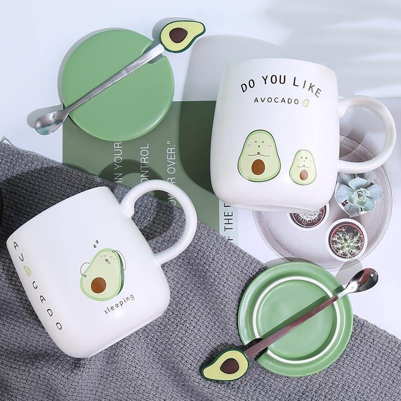 Avocado Mug with Lid - huemabe - Creative Home Decor