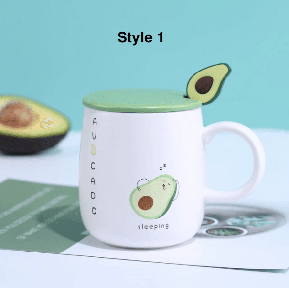 Avocado Mug with Lid - huemabe - Creative Home Decor