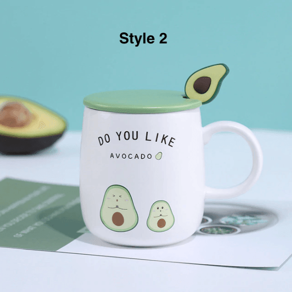 Avocado Mug with Lid - huemabe - Creative Home Decor