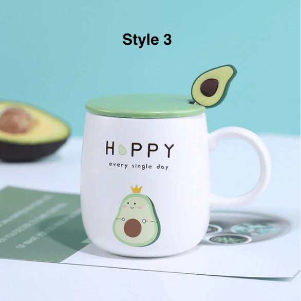 Avocado Mug with Lid - huemabe - Creative Home Decor