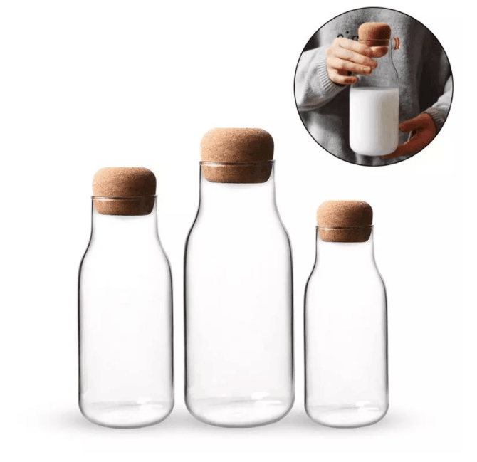 Ball Cork Transparent Glass Sealed Jar - huemabe - Creative Home Decor