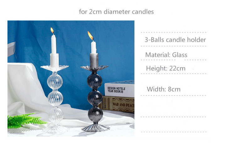 Ball Glass Candlesticks / Vase - huemabe - Creative Home Decor