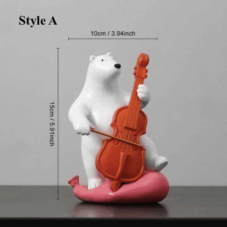 Balloon Music Bear Figurine - huemabe - Creative Home Decor